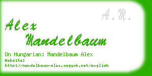 alex mandelbaum business card
